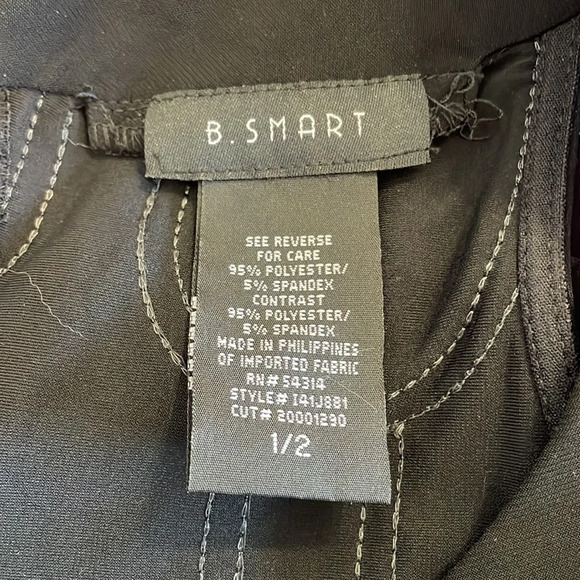 B.Smart black and silver sequined sleeveless dress size 1/2 - Picture 5 of 7